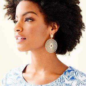 Lilly Pulitzer Lace Statement earrings